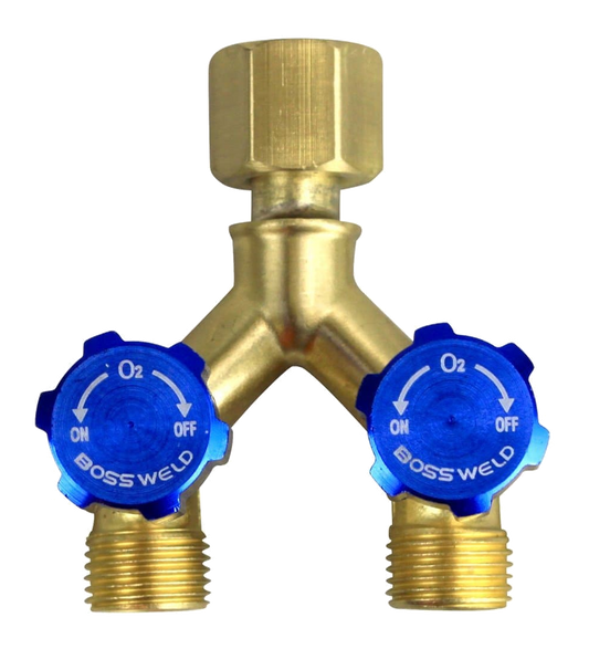 BOSSWELD R121 Y Connector Right Hand Oxygen - 400195 - A&S Welding & Electrical