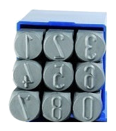 MAXIGEAR 9 Piece Number Stamp Set