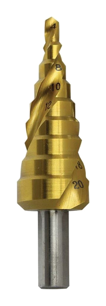 Spiral Flute Step Drills - 9STSFM4-20S - A&S Welding & Electrical