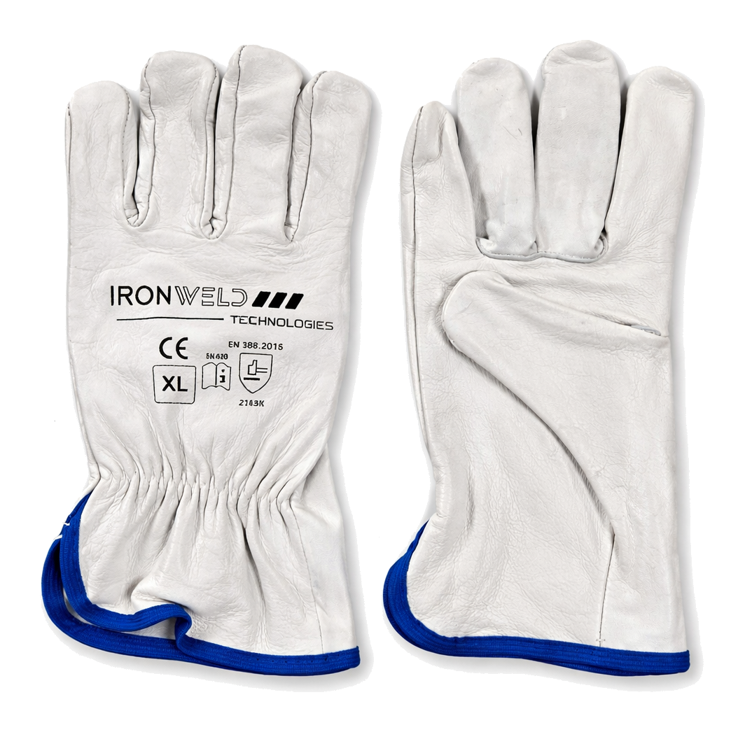 IRONWELD Premium Soft Cow Leather Rigger Gloves