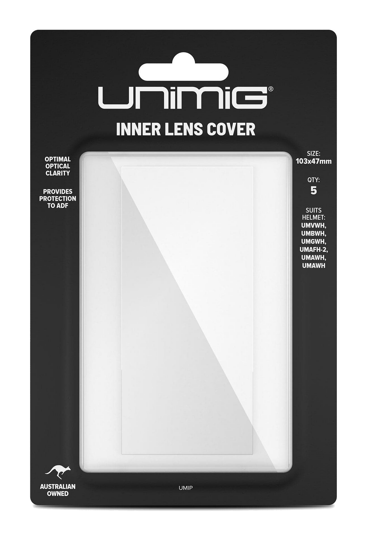 UNIMIG Welding Helmet Lens Cover (Inner 103x47mm)