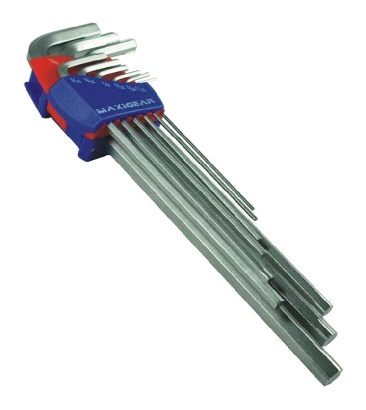 Precision Maxigear Hex Key & Extractor - 9 Piece Metric/Imperial