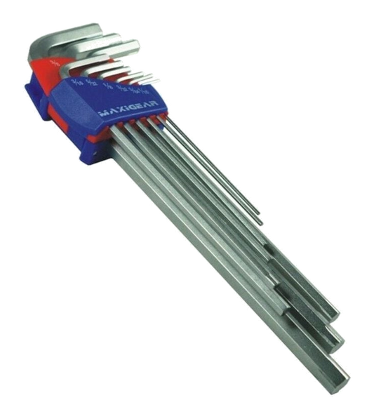 Precision Maxigear Hex Key & Extractor - 9 Piece Metric/Imperial