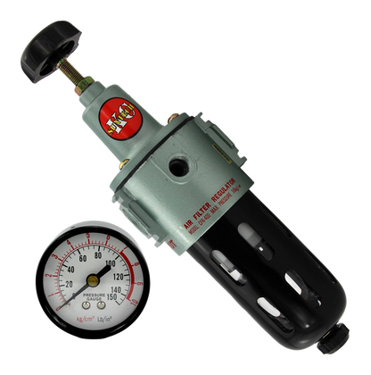 KCTools 1/4" NPT Air Filtre/Regulator (w/ Gauge & Auto-Drainer) - SB2021-1 - A&S Welding & Electrical