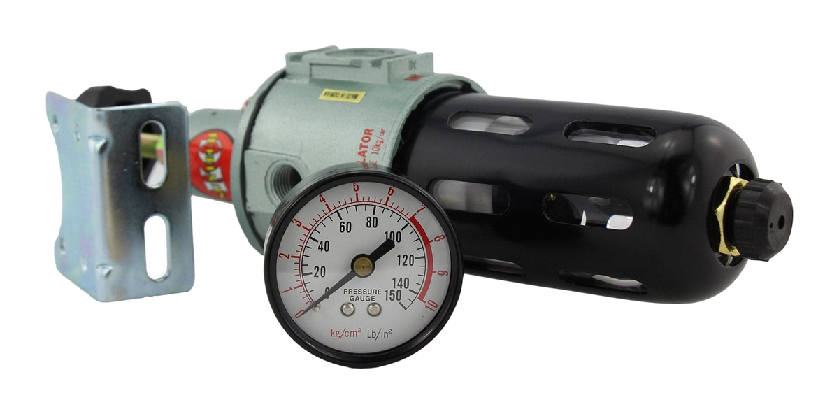 KCTools 1/4" NPT Air Filtre/Regulator (w/ Gauge & Auto-Drainer) - SB2021-1 - A&S Welding & Electrical