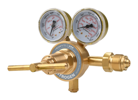 IRONWELD Solid Brass 28,000KPA Nitrogen Regulator + Hard Case IW6027