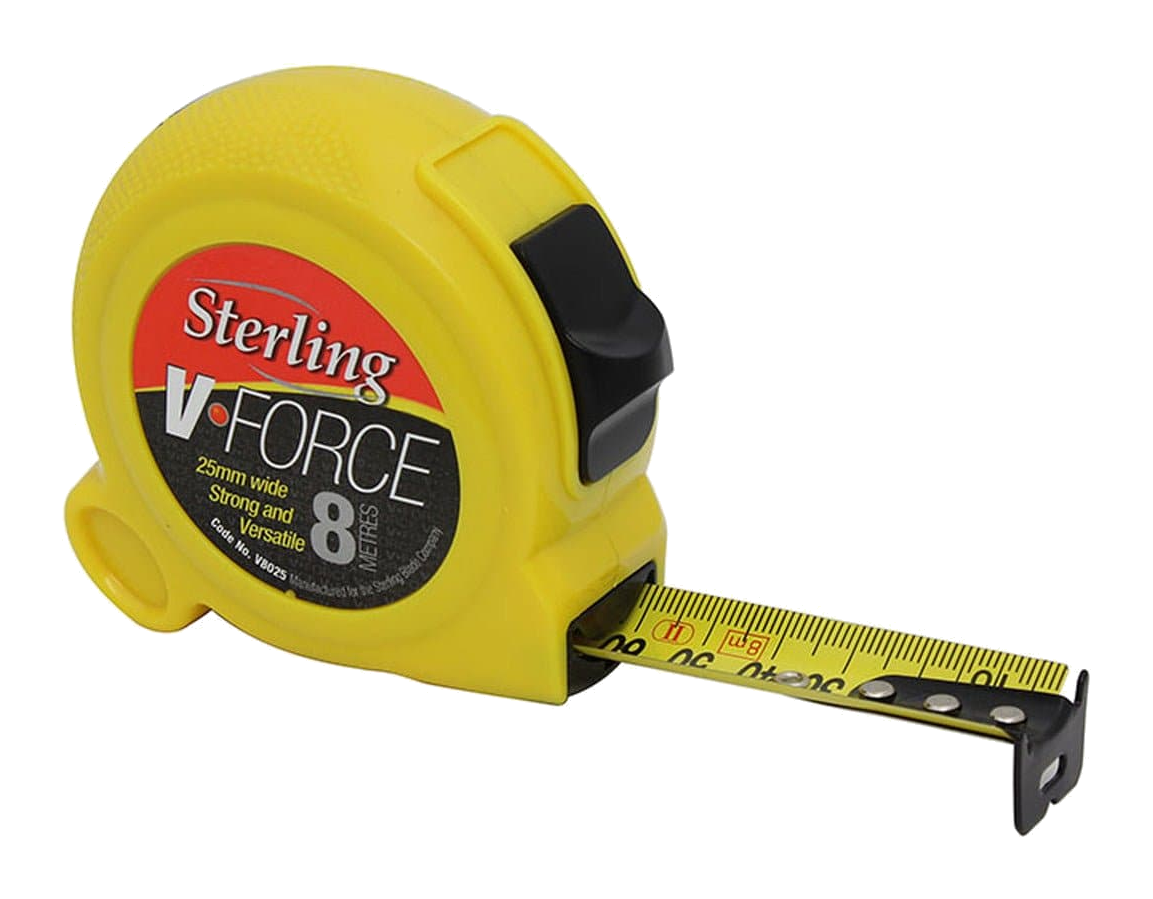 Sterling V-Force 8-metre Tape Measure