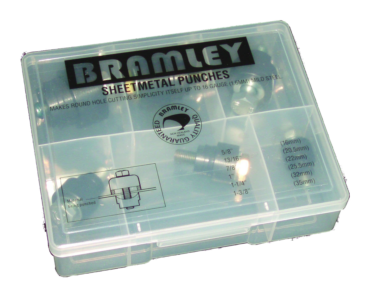 BRAMLEY Chassis Hole Punch 6 piece Set - CPSET - 010SET/CPSET - A&S Welding & Electrical
