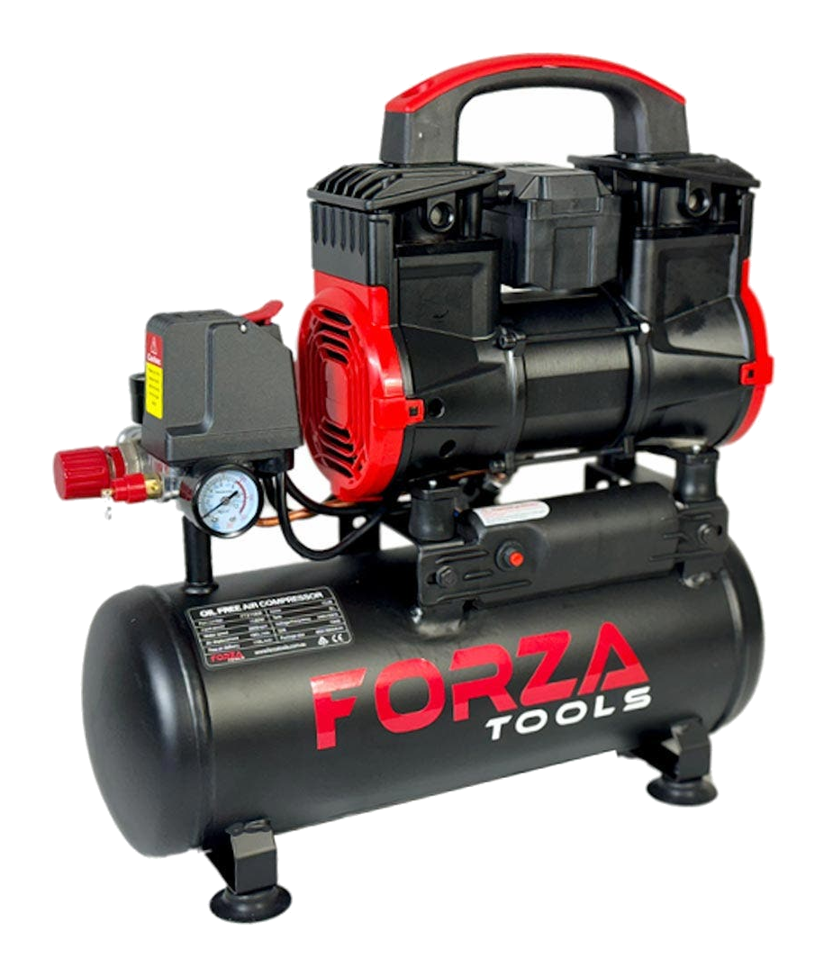 FORZA 1180W 8L 110L/Min Oil-Free Low Noise Air Compressor FT211808