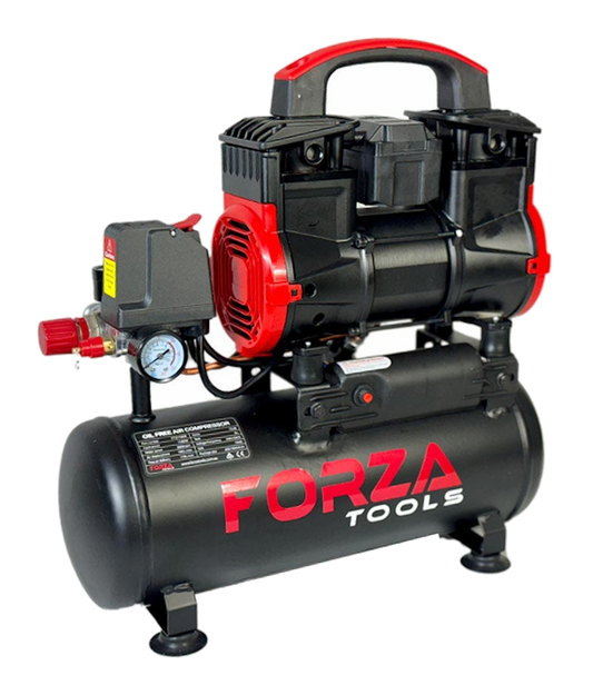 FORZA 1180W 8L 110L/Min Oil-Free Low Noise Air Compressor FT211808