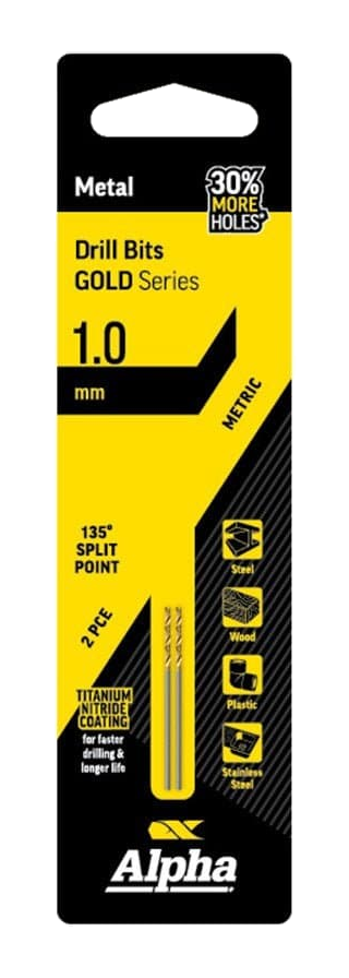 Alpha Jobber Drill Bit Carded - Gold Series - C9LM010 - A&S Welding & Electrical