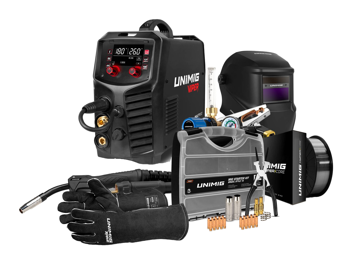 UNIMIG VIPER MULTI 180 MIG/TIG/MMA Welder Bundle U11717