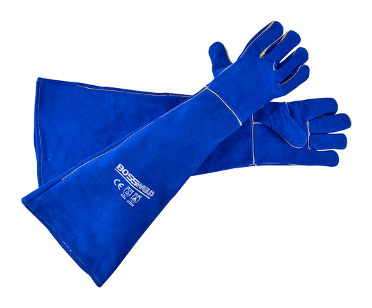 Bossweld Bluey Extra Long Welding Gloves 68cm