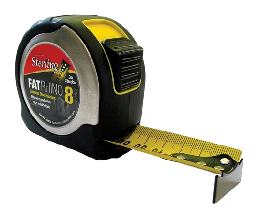 Sterling Fat Rhino 8metre Tape Measure - FR8033 - A&S Welding & Electrical
