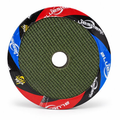 Rear view of BlueShark cutting discs showing the abrasive mesh surface