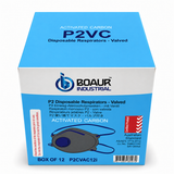 BOAUR Industrial P2VC activated carbon respirators, pristine box of 12