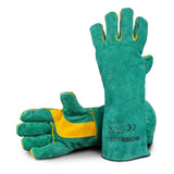 BossSafe Green & Gold 16in Welding Gloves