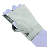 BT Bossweld 710600R right-hand glove saver leather palm and open thumb fitted over a welding glove; underlying glove not included
