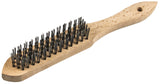 KLINGSPOR BH 600 Wooden-Handle Hand Brushes – Stainless Steel – 12 Pack