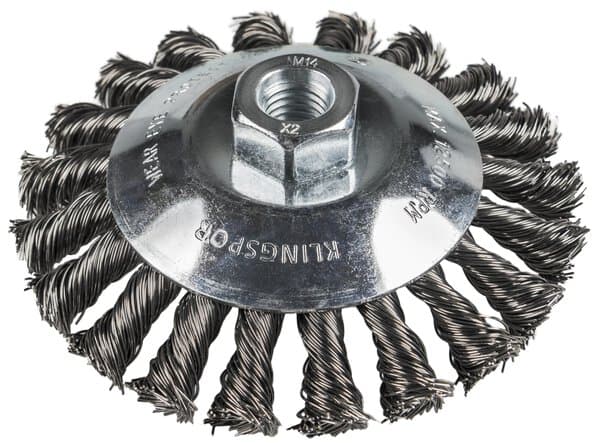KLINGSPOR BK 600 Z Knotted Bevel Brushes – Stainless Steel