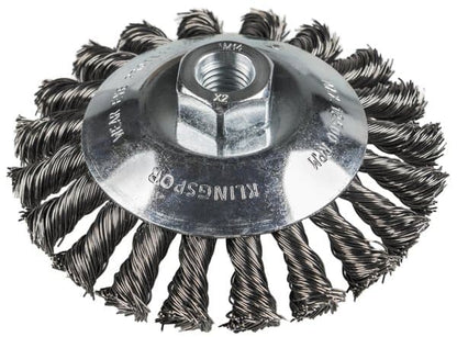 KLINGSPOR BK 600 Z Knotted Bevel Brushes – Stainless Steel