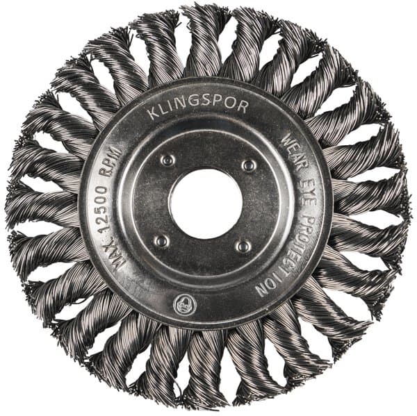 KLINGSPOR BR 600 Z Knotted Wheel Brushes – Steel 358312