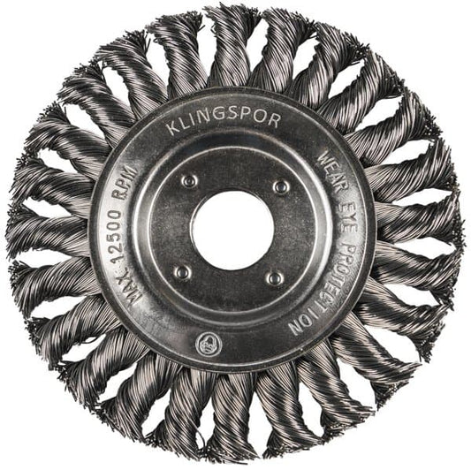 KLINGSPOR BR 600 Z Knotted Wheel Brushes – Steel 358312