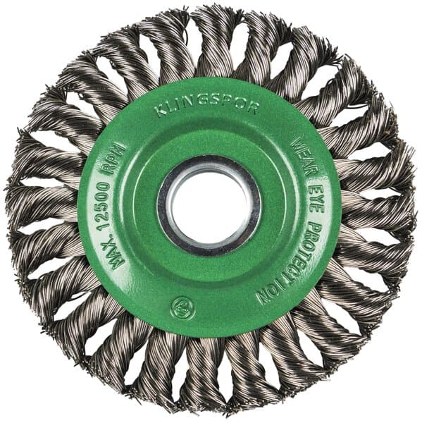 KLINGSPOR BR 600 Z Knotted Wheel Brushes – Stainless Steel 358343