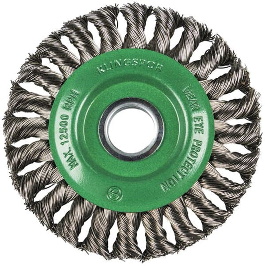 KLINGSPOR BR 600 Z Knotted Wheel Brushes – Stainless Steel 358343