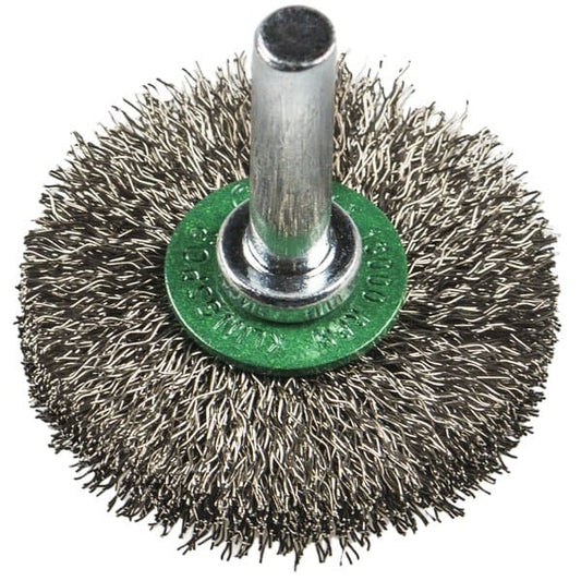 KLINGSPOR BRS 600 W Crimped Wheel Brushes with Shaft – Stainless Steel