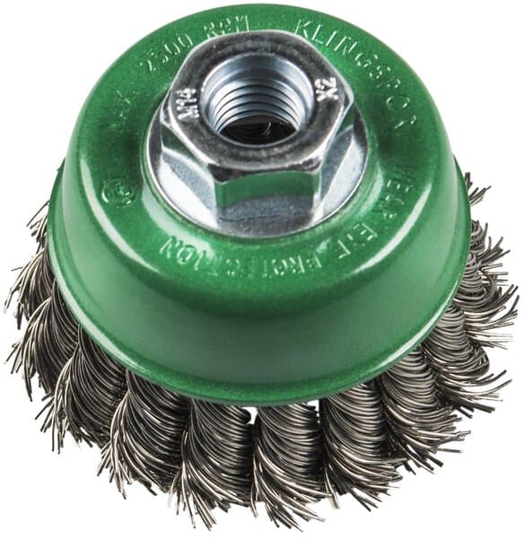 KLINGSPOR BT 600 Z Knotted Cup Brushes – Stainless Steel 358340