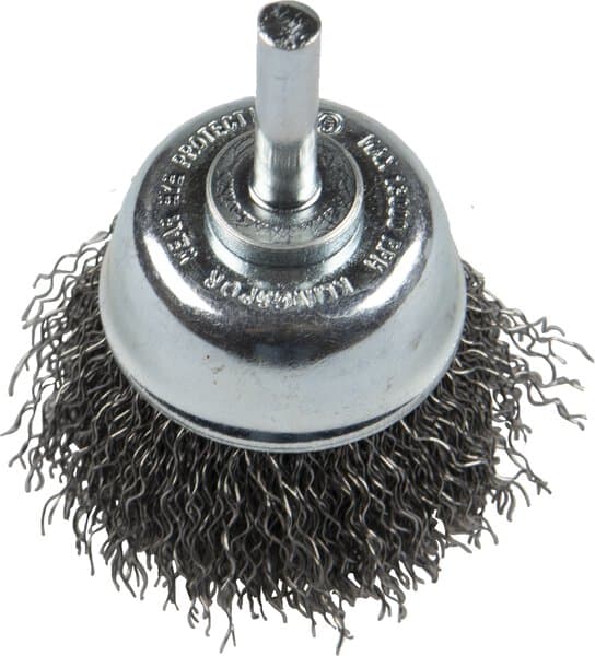 KLINGSPOR BTS 600 W Crimped Cup Brushes with Shaft – Steel – 20 Pack 358331