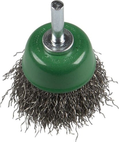 KLINGSPOR BTS 600 W Crimped Cup Brushes with Shaft – Steel – 20 Pack 358331