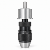 Drillmate DMKIT1 43mm bearing mount, spindle and 1–13mm keyless chuck on white.