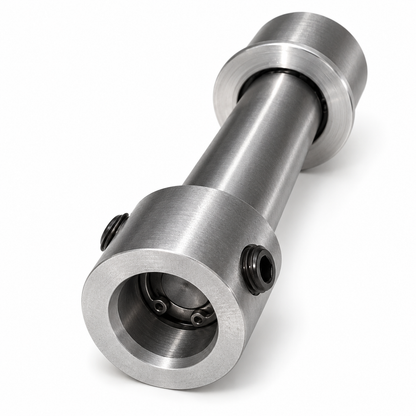 Drillmate DMKIT3 cutter socket with open bore and two black radial grub screws, close-up.
