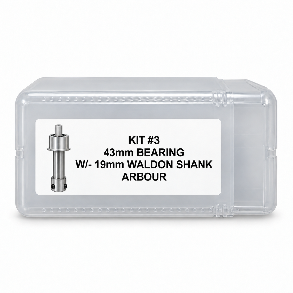 Drillmate DMKIT3 grey storage case with a corrected silver-drive arbour illustration.