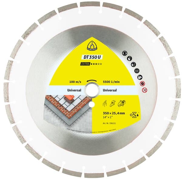 KLINGSPOR DT 350 U Extra Large Diamond Cutting Blades