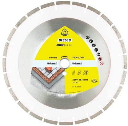 KLINGSPOR DT 350 U Extra Large Diamond Cutting Blades