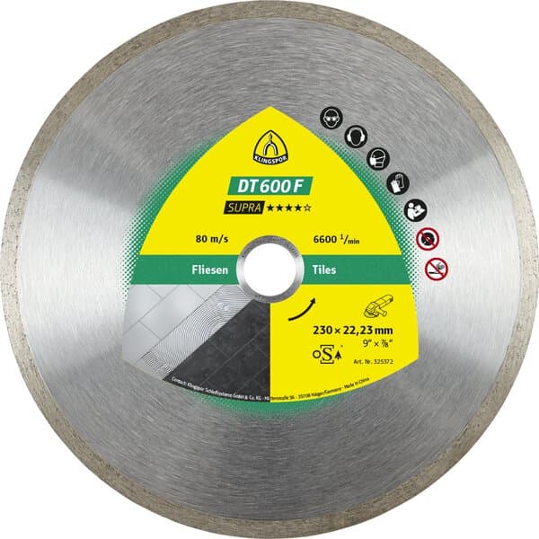 KLINGSPOR DT 600 F Supra Diamond Cutting Blades For Angle Grinders