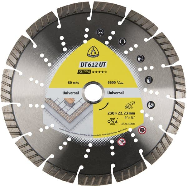 KLINGSPOR DT 612 UT Supra Diamond Cutting Blades For Angle Grinders
