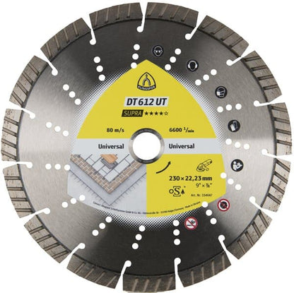 KLINGSPOR DT 612 UT Supra Diamond Cutting Blades For Angle Grinders