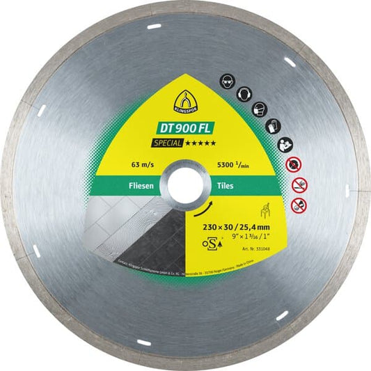 KLINGSPOR DT 900 FL Special Diamond Cutting Blades For Angle Grinders 331043
