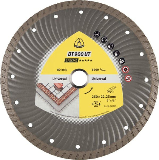 KLINGSPOR DT 900 UT Special Diamond Cutting Blades For Angle Grinders
