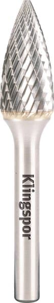 KLINGSPOR HF 100 G Carbide Burrs – Double-Cut