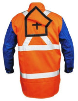 Weldclass PROMAX HV2 FR Hi-Vis with Leather Sleeves + Harness Flap