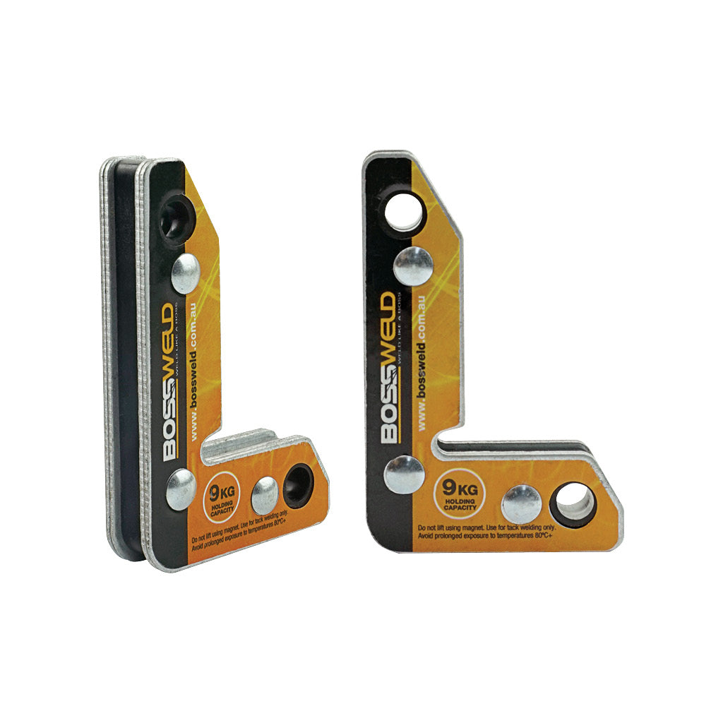 BOSSWELD Right-Angle Welding Magnet 9kg (2 Pack) 886035