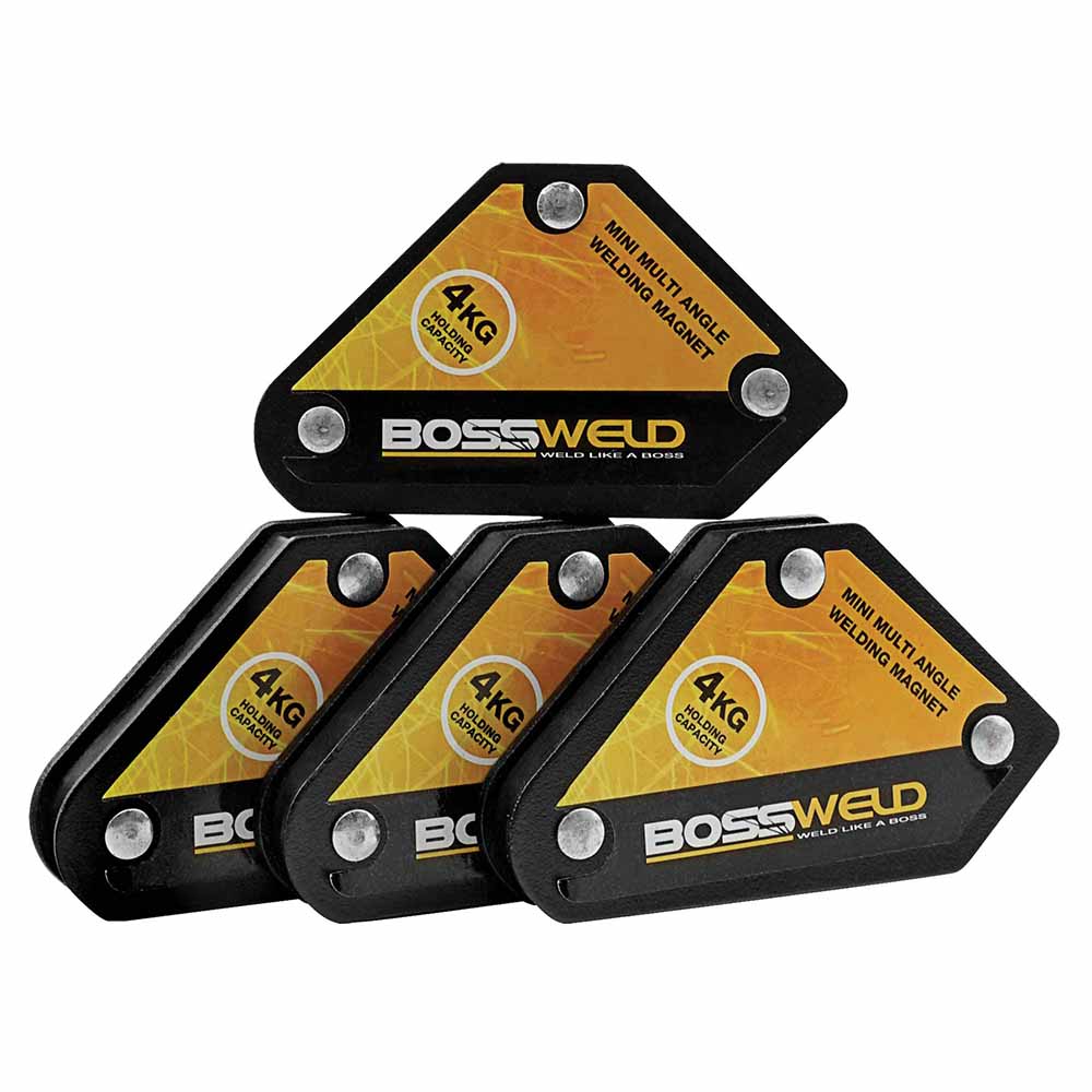 BOSSWELD Multi-Angle Mini Welding Magnet 4kg (4 Pack) 886028