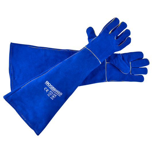 Bossweld Bluey Extra Long Welding Gloves 68cm