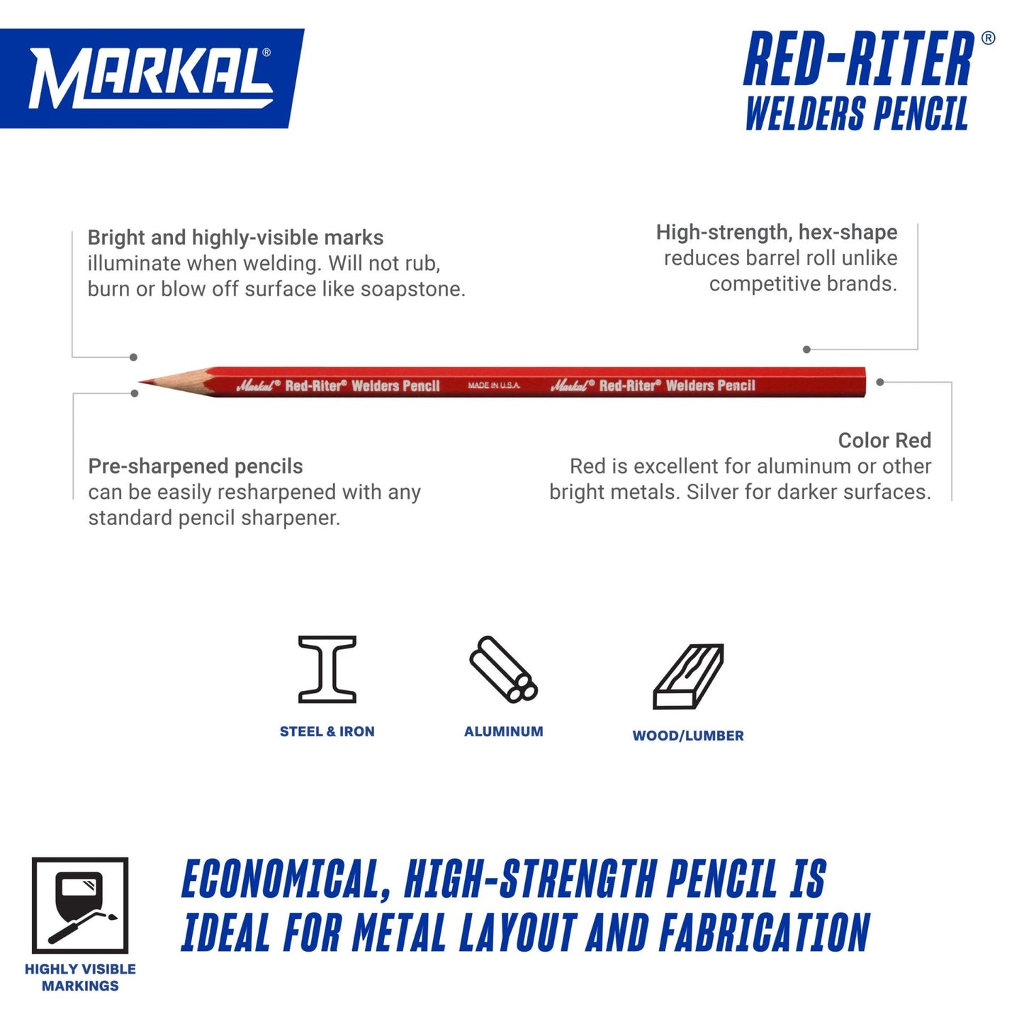 Markal Red-Riter Welders Pencil