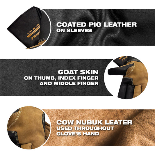 KameLo Premium Leather TIG/MIG Welding Gloves KC Certified | 819-PD